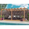 Palma 5x4m 20m2 Aangebouwde Pergola van Ruw Hout