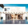 Sevilla 6x4m 24m2 Ruw houten pergola voor wandmontage