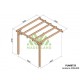 Andorra Rohholz Anlehn-Pergola 3x3m 9m2