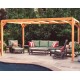 Alicante zelfdragende ruw houten pergola 4x3m 12m2