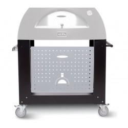 Base Alfa Cart para Horno de Pizza Moderno 3 Con Ruedas Negro