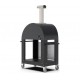 Base Alfa Cart para Horno de Pizza Moderno 3 Con Ruedas Negro