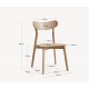 Set of 4 Light solid wood chairs with Fina VeryForma wooden legs