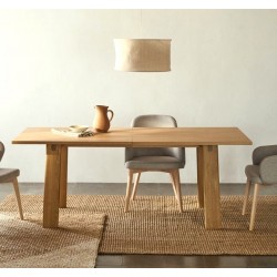 Table Rectangle Extensible 200 à 250x95 bois naturel Lena VeryForma