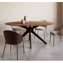 Table Ovale 180x110 bois noyer Naim VeryForma