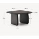 VeryForma Pita Black Finish Oak Wood Coffee Table