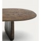 Dark Oak Wood Coffee Table Lounge Pita VeryForma