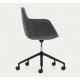 Dark grey and aluminium office chair with matt black finish Tisia VeryForma