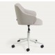 Light grey office chair with matt white steel legs Nara VeryForma