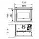 Inserto a pellet Comfort P70 Air H49 La Nordica Extraflame 8kW