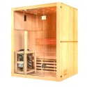 Sauna vapeur 4.5 kW Nordic Panoramic 2 places Poêle Harvia UniSpas